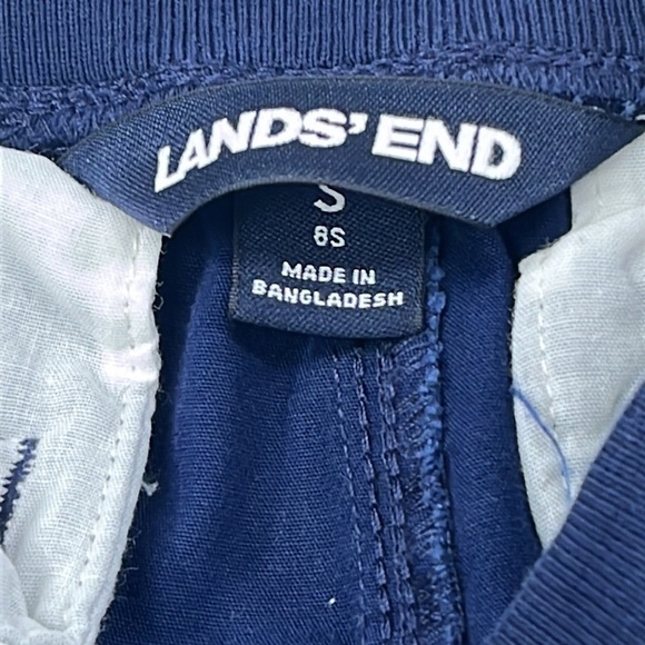 Lands End 8S S 100% Cotton Blue Kids Pull On Adjustable Drawstring Pants - Picture 6 of 10